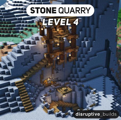 Here are 4 levels of a Stone Quarry! : r/Minecraftbuilds