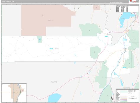 Juab County, UT Wall Map Premium Style by MarketMAPS