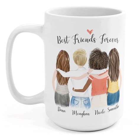 Four Women Custom Best Friends Mug – Glacelis