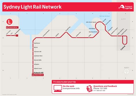 Transit Maps: Official Map: Sydney Light Rail Network, 2014