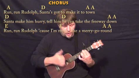 Run, Run, Rudolph (Chuck Berry) Ukulele Cover Lesson with Chords/Lyrics ...