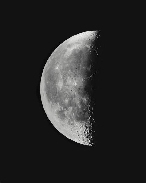 Photo Of The Moon Nearing Third Quarter Photograph by John Sanford ...