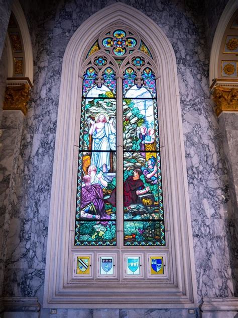 Stained Glass in St.Louis Marie De Montfort Church Stock Photo - Image of church, jesus: 258343820