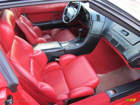 Red Interior 1991 Chevrolet Corvette Coupe Photo #62988080 | GTCarLot.com