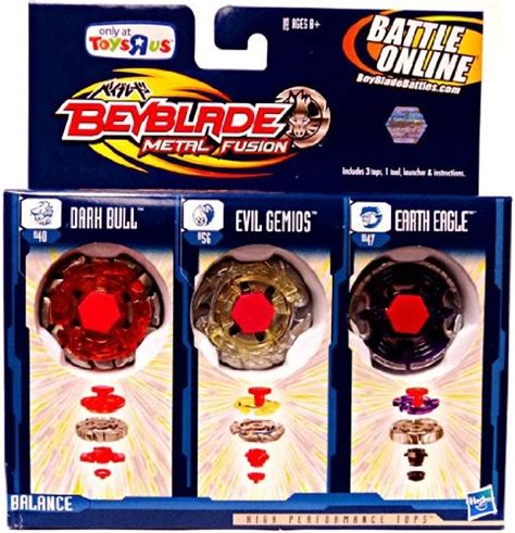 beyblade dark bull: Beyblades 2010 Metal Fusion Exclusive Battle Top 3Pack Earth Eagle, Evil ...