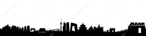 Beijing Skyline Silhouette vector — Stock Vector © tangducminh #37852787