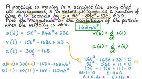 Question Video: Finding the Magnitude of the Acceleration If the Velocity Is Uniform | Nagwa