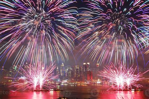 New York City fireworks show 8245570 Stock Photo at Vecteezy