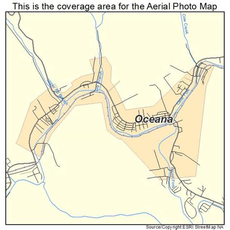 Aerial Photography Map of Oceana, WV West Virginia