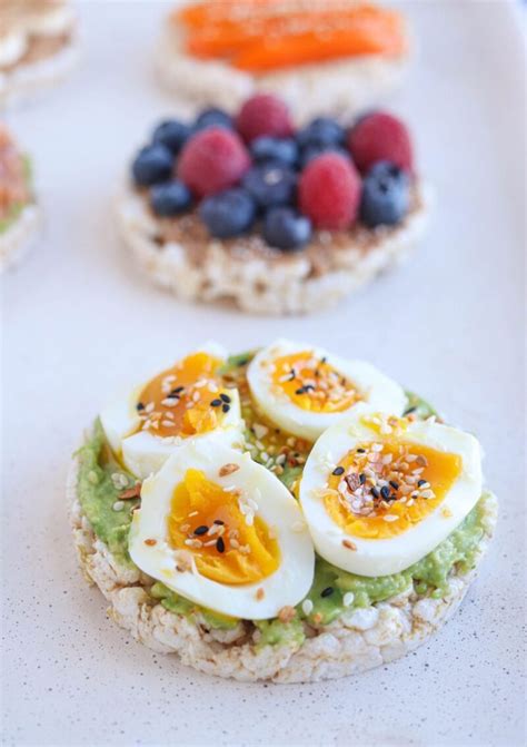 Healthy Rice Cake Snacks - 6 Easy Topping Ideas