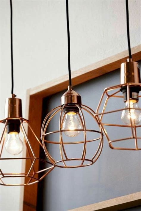 48 Unusual Copper Light Designs Ideas - ROUNDECOR | Hanging pendant lights kitchen, Copper ...