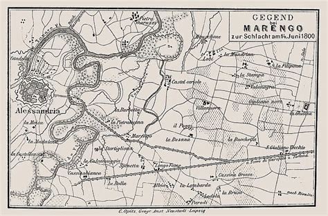 Map of Battle of Marengo, Morning 14 June1800 available as Framed ...