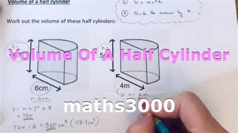 Half Cylinder Volume Formula - RayabbCarney