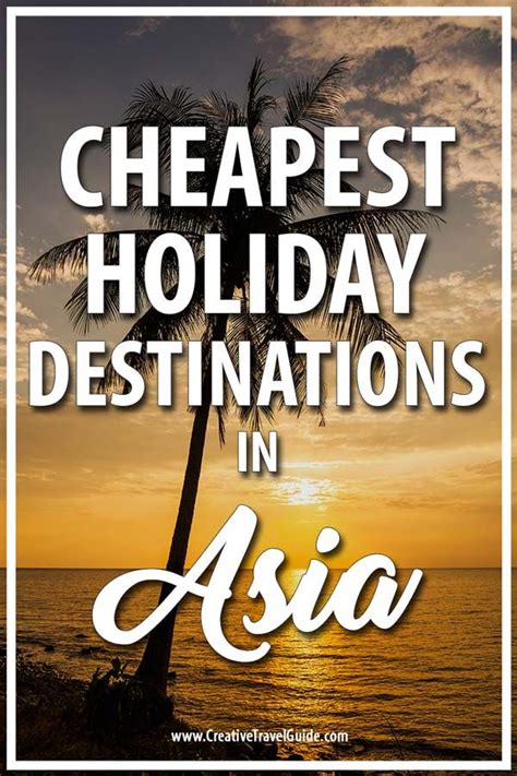 a palm tree with the words cheapest holiday destinations in asia