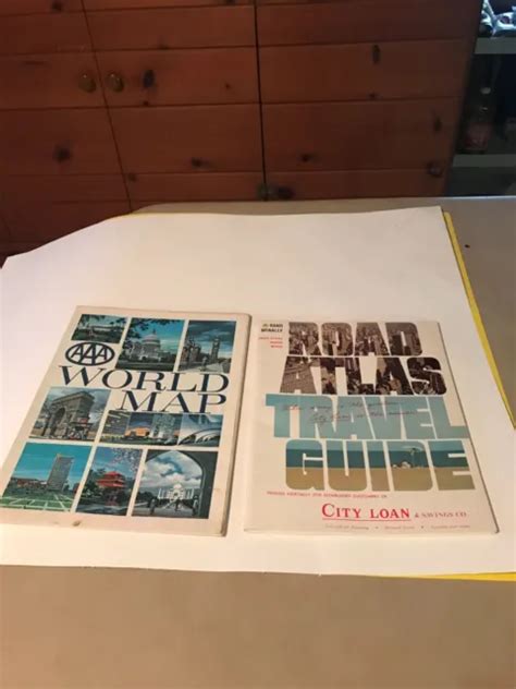 VINTAGE COLLECTIBLE 1967 AAA World Map & Rand McNally Road Atlas Travel Guide $15.98 - PicClick