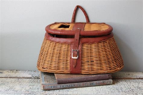 Vintage Fishing Creel Basket by VintageMadhouse on Etsy