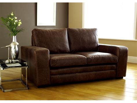 Brown Modern Leather Sofabed | Denver | English Sofa Company