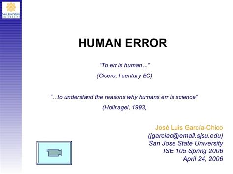 HUMAN ERROR