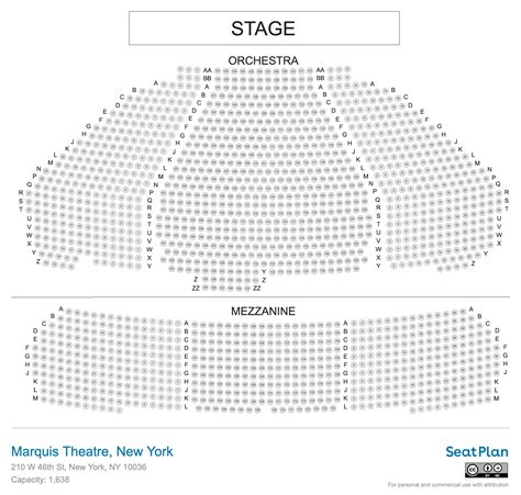 Marquis Theatre Seating Plan | Elcho Table