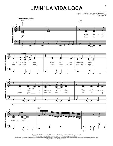 Livin' La Vida Loca | Sheet Music Direct