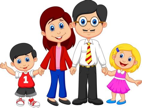 Happy family cartoon Vinyl Wall Mural - Family Life | Family cartoon, Happy cartoon, Family drawing