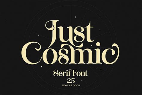 Just Cosmic Font + Premade Logos – Weblord