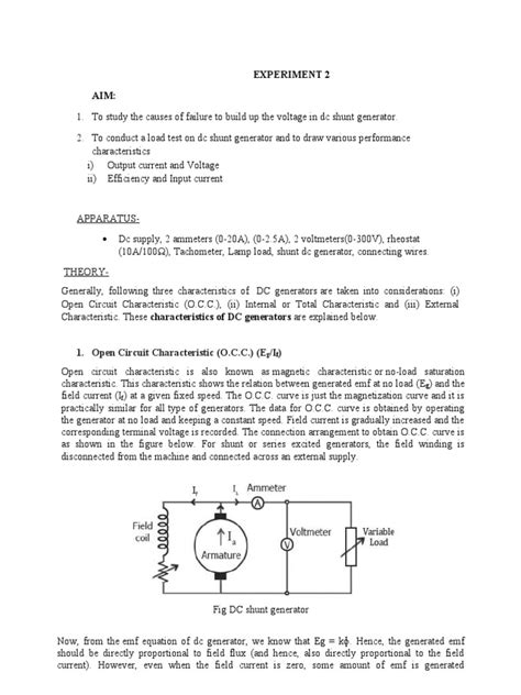 Experiment 2 | PDF | Electric Generator | Electric Motor