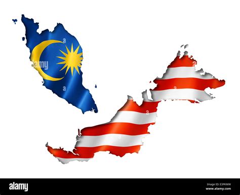 Malaysia flag map three dimensional hi-res stock photography and images ...