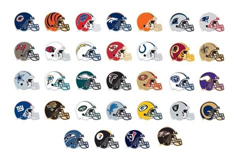 Nfl Football Logos Helmets