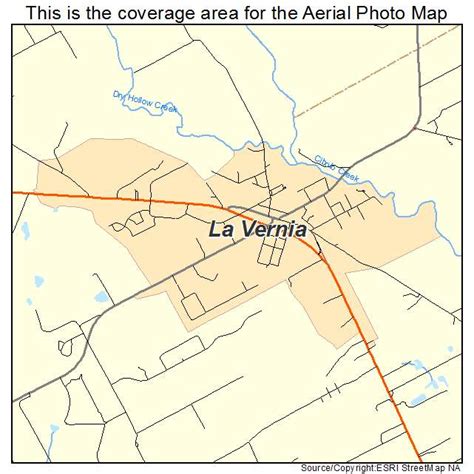 Aerial Photography Map of La Vernia, TX Texas