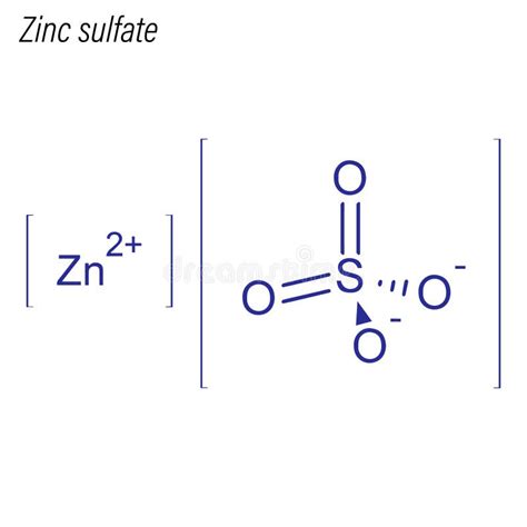 Zinc Sulfate is a Molecular Chemical Formula. Zinc Infographics. Vector ...