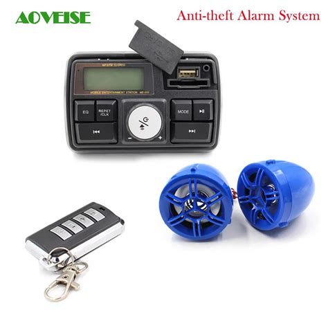 Waterproof Bluetooth alarm edition Motorcycle Speakers Stereo Sound ...