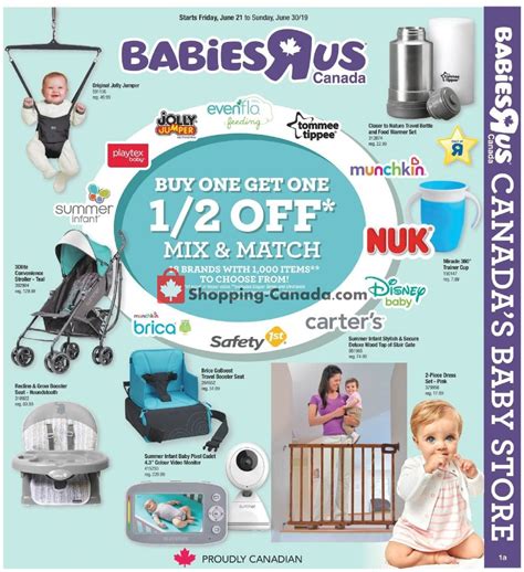 Toys R Us / Babies R Us Canada, flyer - (Babies - Buy One Get One Half Off): June 21 - June 30 ...