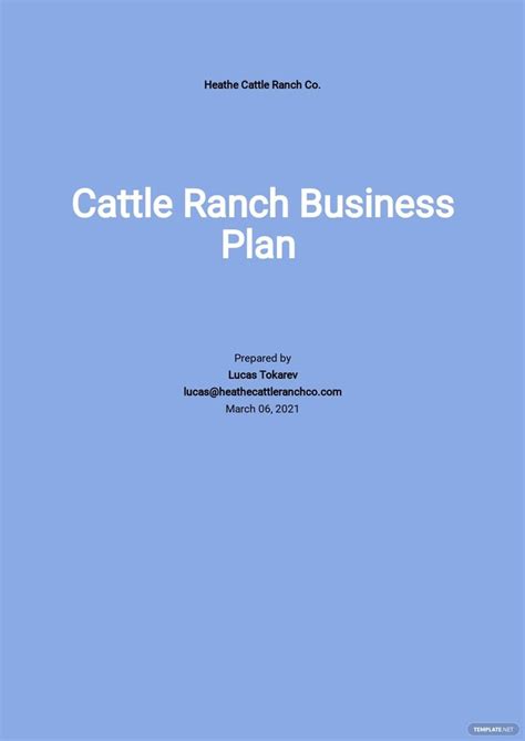 Livestock Business Plan Template – Atlanticcityaquarium.com