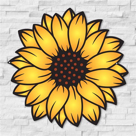 Sunflower Metal Wall Art | Colorful Garden Decor | Made In The USA | K&S Design Elements