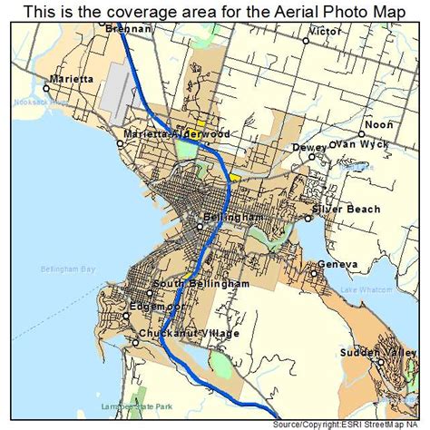 Aerial Photography Map of Bellingham, WA Washington