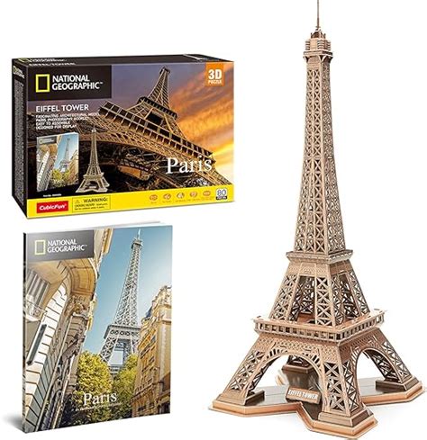 Amazon.com: CubicFun 3D Puzzles for Adults National Geographic Eiffel Tower Model Kits, Paris ...