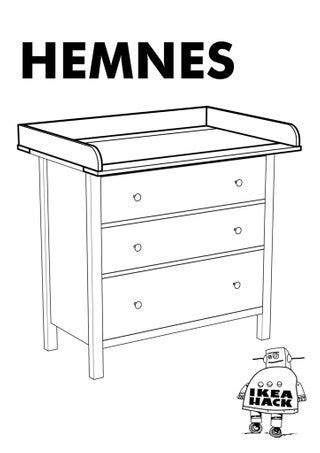Hemnes Baby Changing Dresser - IKEA-Hack | Baby changing tables ...