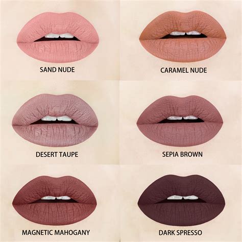 Brown and Nude Liquid Matte Lipsticks & Dark Espresso Liquid Lipstick ...