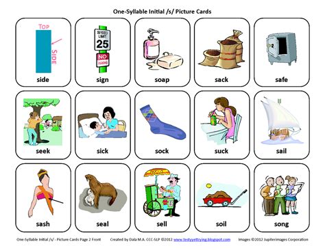 S Sound Speech Therapy Worksheets