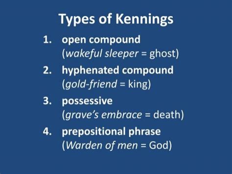 Types of Kennings