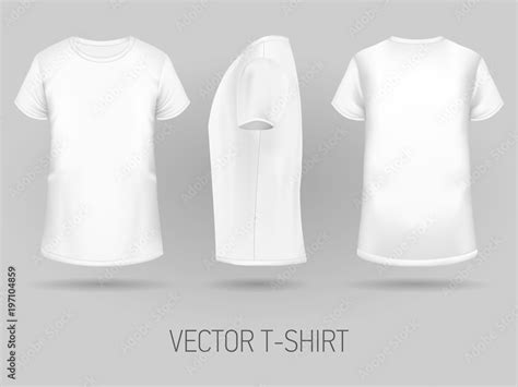 White T Shirt Template Side