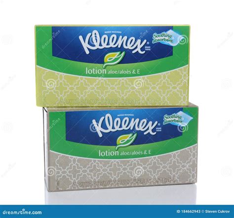 Kleenex Tissues with Lotion Editorial Stock Photo - Image of white, illustrativeeditorial: 184662943