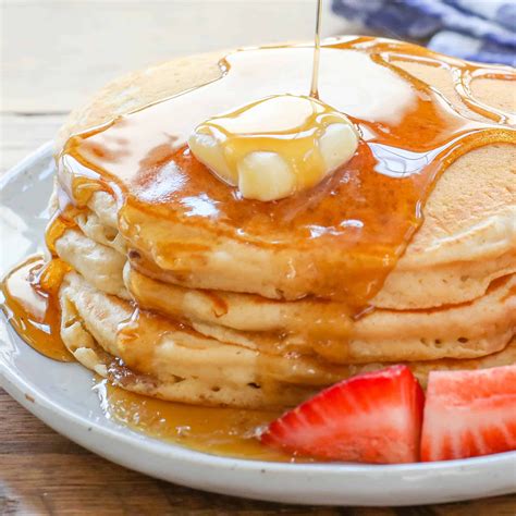 Light Fluffy Whole Wheat Pancakes - Barefeet in the Kitchen