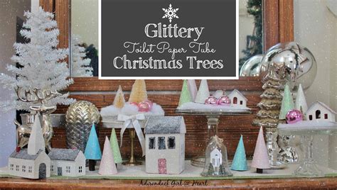 Glittery Toilet Paper Tube Christmas Trees - Adirondack Girl @ Heart