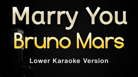 Marry You - Bruno Mars (Karaoke Songs With Lyrics - Lower Key) - YouTube