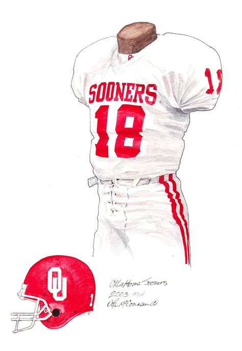 University of Oklahoma Sooners Football Uniform and Team History ...