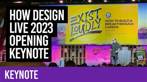 HOW Design Live 2023 - Stephen Gates opening keynote - YouTube