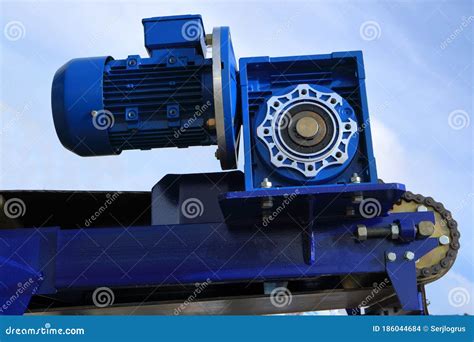 Electromechanical Drive of the Conveyor Belt. Stock Photo - Image of ...