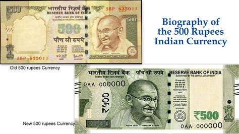 Biography of the 500 Rupees Indian Currency